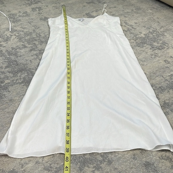 NWT Loewe Macrame Trim Sheer Midi Dress White Bridal Organza Sz 38 - Picture 13 of 16